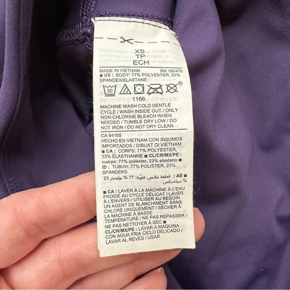 Old Navy Active Elevate Legging Go-Dry Purple/Blue Medium Compression Sz XS GUC - Picture 5 of 7